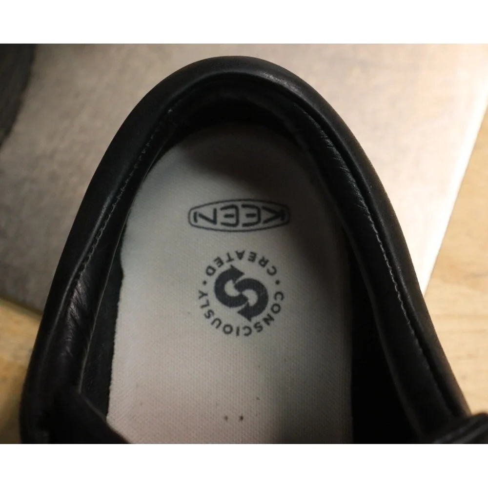 KEEN Austin Mens Black Leather Oxford Shoes Size 11.5‎ US